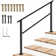 Outdoor Handrail, 4 Step Stair Handrail, Outdoor Stair Railing Fits 3 To 4 Steps, Wrought Iron Handrail For Concrete Steps, Porch Steps, Easy Assembly, Black - View #8